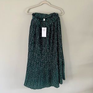 Green Poka Dot Long Skirt